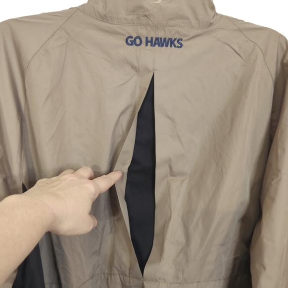 Storm Creek Go Hawks #12 1/4 Zip Wind Shirt w Zip Off Sleeves Tan Black NWT - Picture 4 of 14